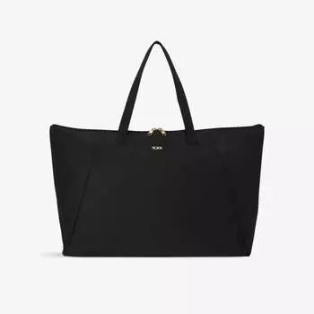 Нейлоновая сумка-тоут just in case с двойной молнией и логотипом Tumi, черный