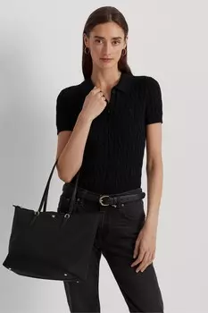 Нейлоновая сумка-тоут Keaton Lauren Ralph Lauren, черный