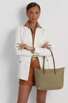 Нейлоновая сумка-тоут Keaton Lauren Ralph Lauren, зеленый