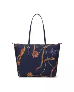 Нейлоновая сумка-тоут Keaton Medium на молнии Lauren Ralph Lauren, мультиколор