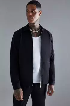 Нейлоновая техническая рубашка Boohoo, черный