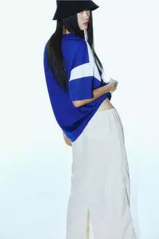 Нейлоновая юбка-парашют H&M, бежевый