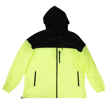 Нейлоновая ветровка Off-White с молнией во всю длину, цвет Желтый флюоресцентный/черный