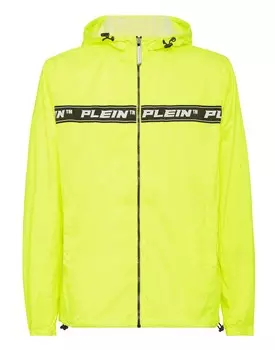 Нейлоновая ветровка Philipp Plein, цвет Yellow Fluo