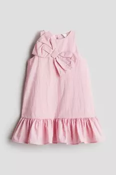 Нейлоновое платье с бантом H&M, розовый