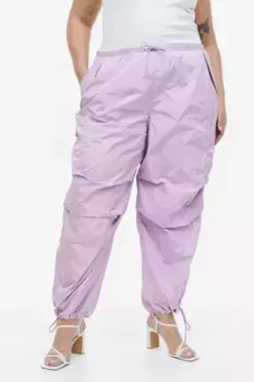 Нейлоновые брюки H&M, фиолетовый