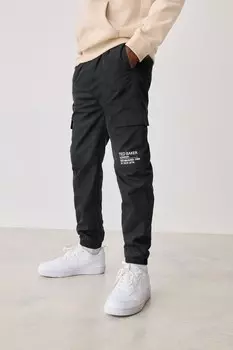 Нейлоновые брюки карго Baker By Ted Baker, черный