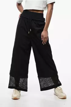 Нейлоновые брюки клеш Off-White Crispy, черный