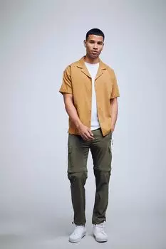 Нейлоновые брюки на молнии Forever 21, оливковый