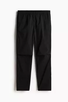 Нейлоновые брюки стандартного кроя H&M, черный