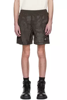 Нейлоновые плавки с металлизированным покрытием Econyl Stone Island, зеленый