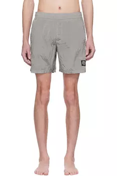 Нейлоновые плавки с металлизированным покрытием Econyl Stone Island, серый