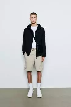 Нейлоновые шорты карго стандартного кроя H&M, бежевый
