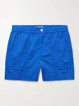 Нейлоновые шорты прямого кроя ALEX MILL, синий