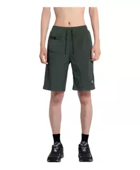 Нейлоновые шорты с рюшами и эластичным поясом Stone Island, зеленый