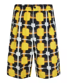 Нейлоновые шорты в клетку Coulisse Marcelo Burlon, мультиколор