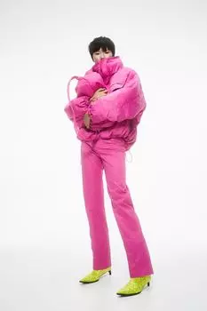 Нейлоновые штаны H&M, фуксия