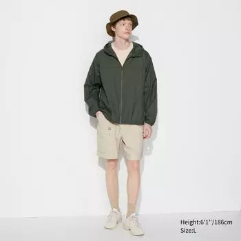 Нейлоновые спортивные шорты UNIQLO, бежевый