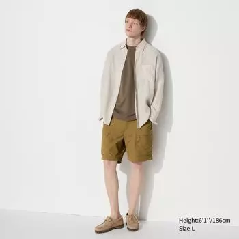 Нейлоновые спортивные шорты UNIQLO, коричневый
