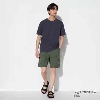 Нейлоновые спортивные шорты UNIQLO, оливково-зеленый