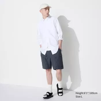Нейлоновые спортивные шорты UNIQLO, темно-серый