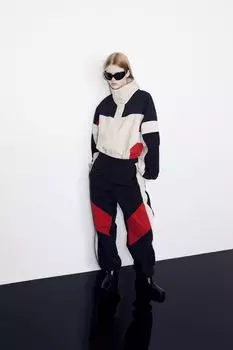 Нейлоновые тренировочные брюки H&M, черный