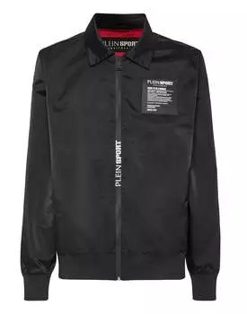 Нейлоновый бомбер PLEIN SPORT, черный