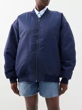 Нейлоновый бомбер rue оверсайз Ba&Sh, синий
