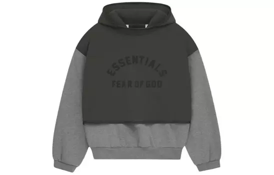Нейлоновый флисовый свитер с капюшоном Fear Of God Essentials, черный