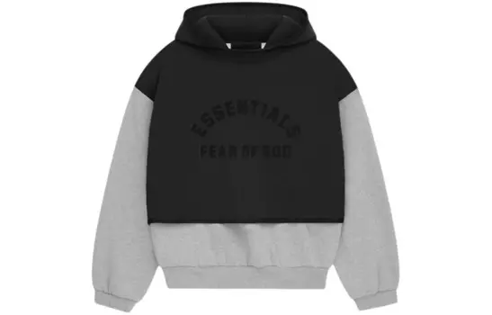 Нейлоновый флисовый свитер с капюшоном Fear Of God Essentials, черный