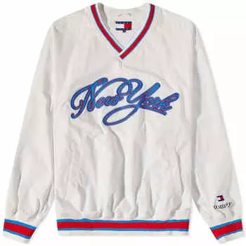 Нейлоновый хоккейный пуловер Tommy Jeans TJCU, экрю