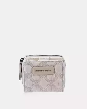 Нейлоновый кошелек-кошелек на молнии Pierre Cardin, слоновая кость