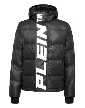Нейлоновый пуховик Philipp Plein, черный