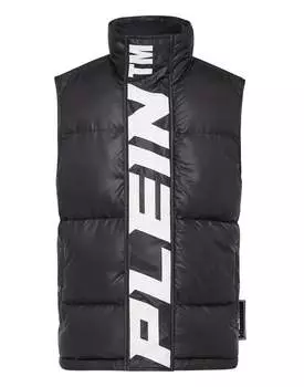 Нейлоновый пуховик-жилет PHILIPP PLEIN, черный