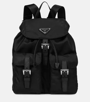 Нейлоновый рюкзак Prada, черный