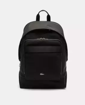 Нейлоновый рюкзак с карманом для ноутбука Lacoste, черный