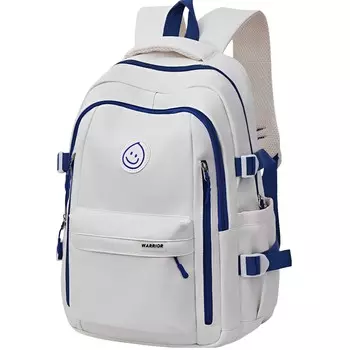 Нейлоновый рюкзак Warrior, обычный, унисекс, синий с белым