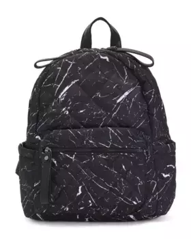 Нейлоновый стеганый рюкзак с принтом Motivator Sol & Selene, черный