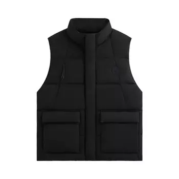 Нейлоновый жилет миди Kith Wrinkle, черный