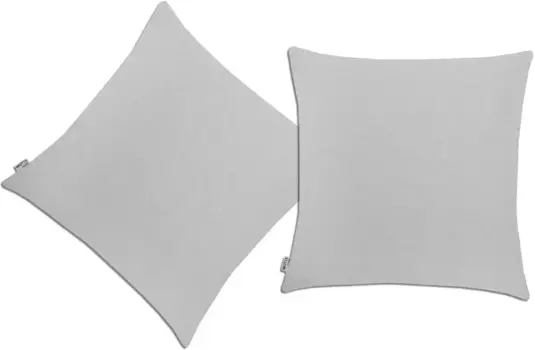 Нейтекс для вас! Декоративная подушка "Базовая", чехол на подушку без наполнения, 2 шт Neutex for you! 40х60 см, цвет silberfarben + unifarben