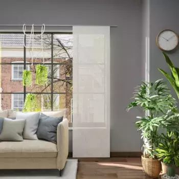 Нейтекс для вас! Раздвижная штора «Libre-ECO», (1 шт.), экологичная, на заказ Neutex For You!, цвет leder