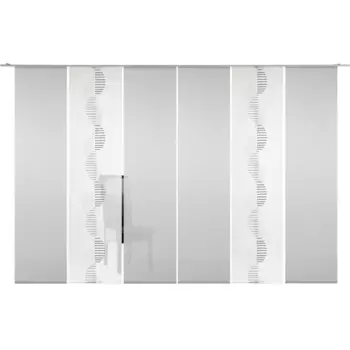 Нейтекс для вас! Раздвижные шторы «Инди», (6 шт.), современный естественный вид Neutex For You!, цвет silbergrau