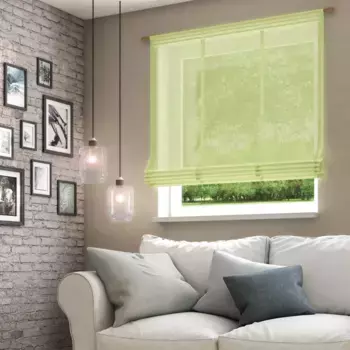 Нейтекс для вас! Римская штора «Либре-ЭКО», со штангой, свободно висящая Neutex For You!, зеленый