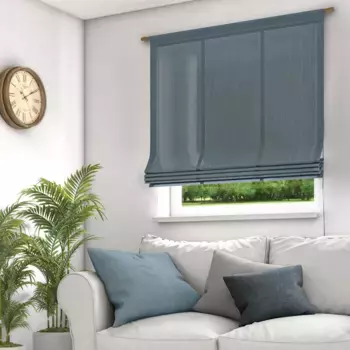 Нейтекс для вас! Римская штора «Мара-ЭКО» со штангой, свободно висящая Neutex For You!, цвет jeansblau