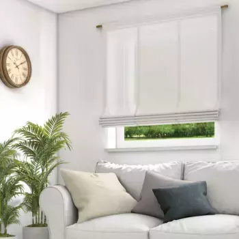 Нейтекс для вас! Римская штора «Мара-ЭКО» со штангой, свободно висящая Neutex For You!, цвет wollwei