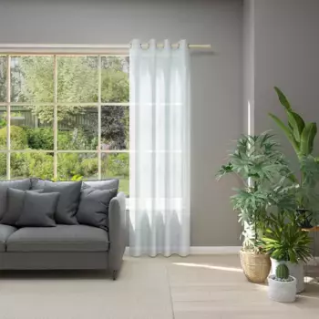 Нейтекс для вас! Штора «Аллюр», (1 шт.), штора на люверсах с металлическими люверсами, ширина 140 см, на заказ Neutex For You!, цвет hellgrau