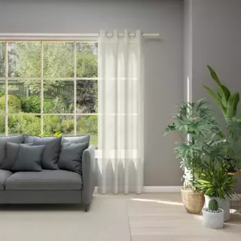 Нейтекс для вас! Штора «Allure», (1 шт.), ВxШ: 245х140, штора на люверсах с металлическими люверсами Neutex For You!, серо-коричневый