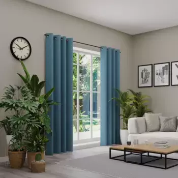 Нейтекс для вас! Штора «BELMONDO», (1 шт.), однотонная с бархатистой поверхностью, на заказ Neutex For You!, цвет jeansblau