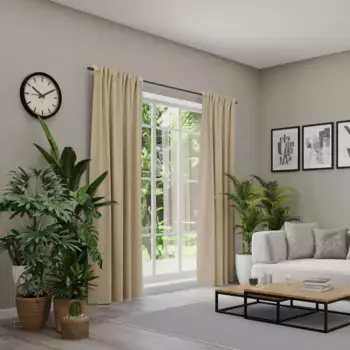 Нейтекс для вас! Штора «BELMONDO», (1 шт.), однотонная с бархатистой поверхностью, на заказ Neutex For You!, цвет leinen