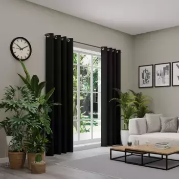 Нейтекс для вас! Штора «BELMONDO», (1 шт.), однотонная с бархатистой поверхностью, на заказ Neutex For You!, черный